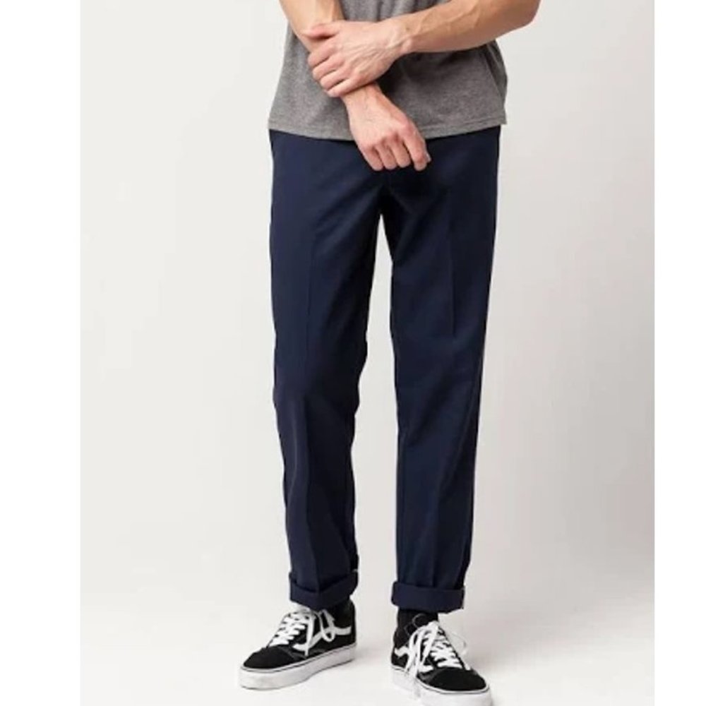 DICKIES 850 SLIM TAPER FLEX NAVY MENS PANTS